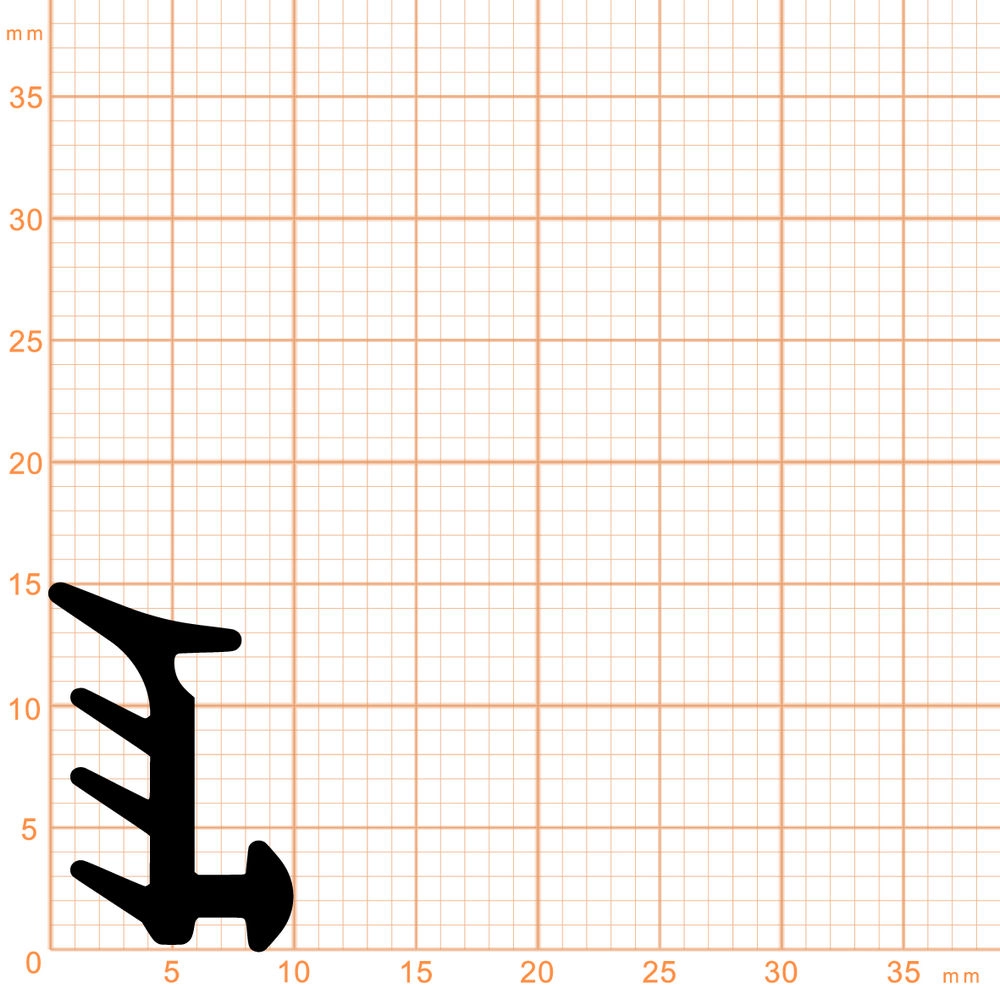 Verglasungsdichtungen - Verglasungsdichtung für Schüco, Heroal und Wicona Fenster | 12 mm Breite | Farbe: schwarz