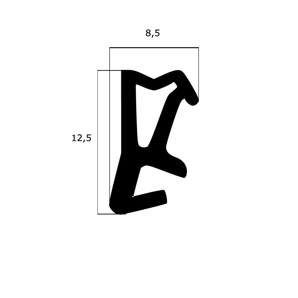Flügelfalzdichtungen - Flügelfalzdichtung für Holzfenster und -türen | 8 mm Falzhöhe | Farbe: schwarz