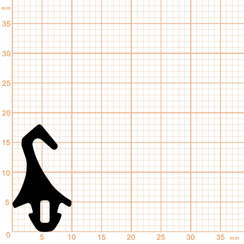 Mitteldichtungen - Mitteldichtung für Metall- und Alufenster | 18 mm Höhe | Farbe: schwarz