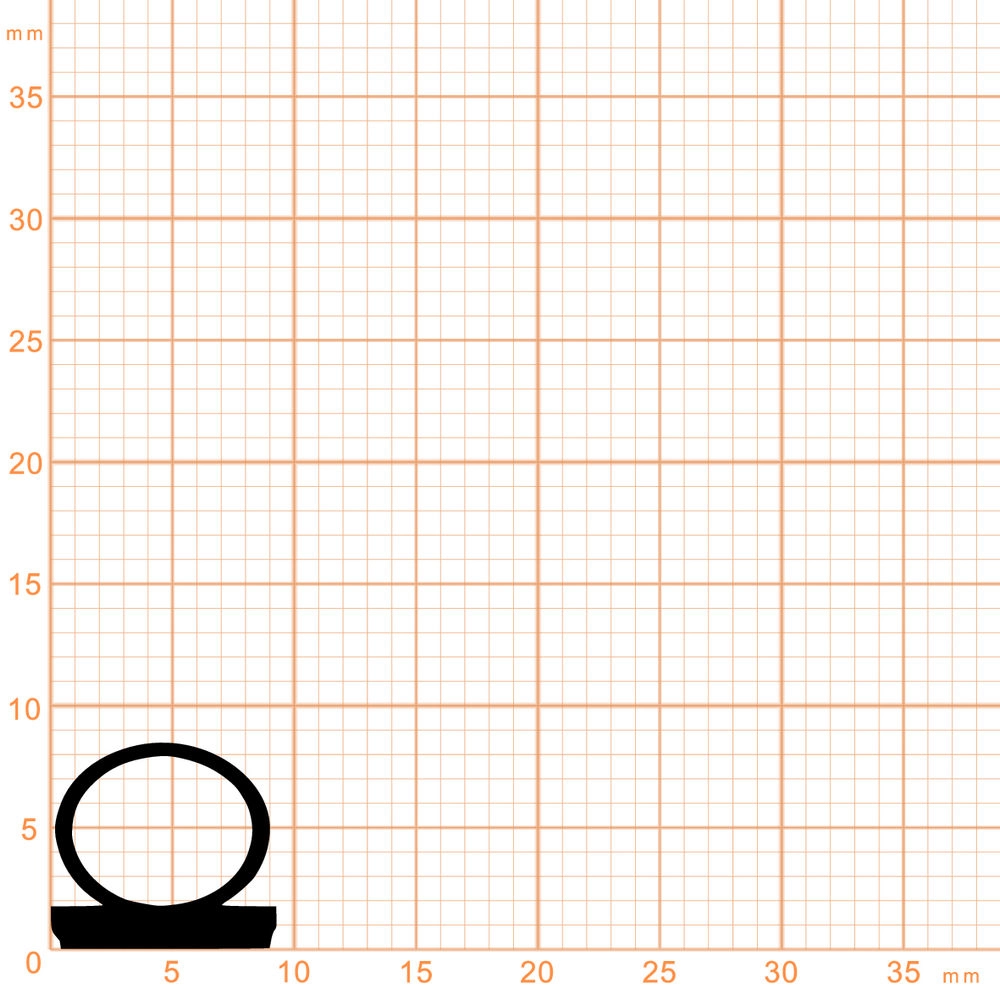 Türdichtung selbstklebend - Klebedichtung | Spaltbreite: 3 – 8 mm | Farbe: schwarz