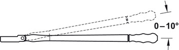Tischbeschläge & Rollen - Verstellwerkzeug für Sockelsystem Häfele AXILO™ 78 | Länge: 660 mm | Farbe: grau/rot