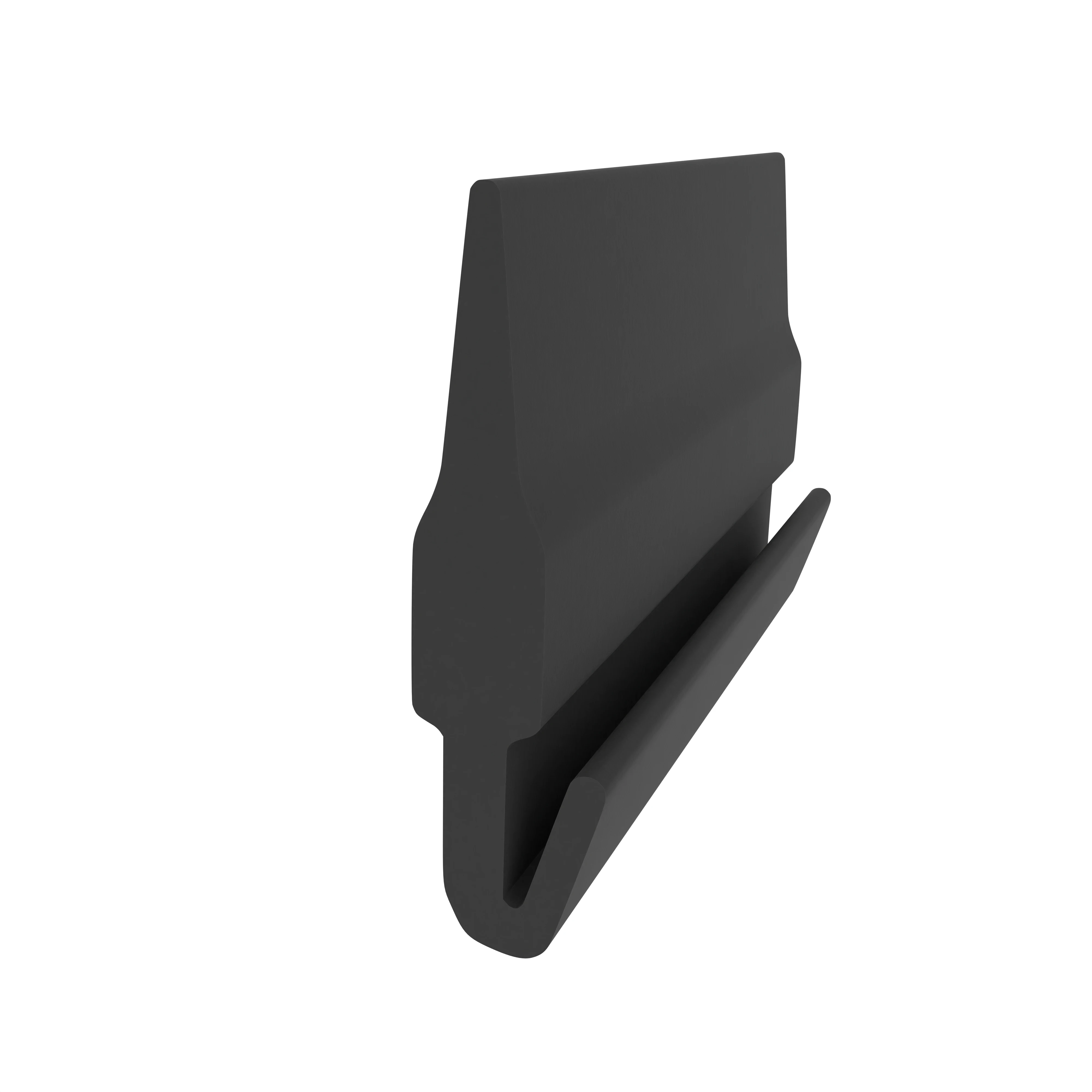 Türrahmen Dichtung - Anschlagdichtung mit Lippe und profiliertem Fuß | 11,8 mm Höhe | Farbe: schwarz