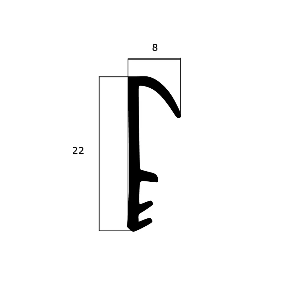 Flügelfalzdichtungen - Flügelfalzdichtung für Holzfenster und -türen | 15 mm Falzhöhe | Farbe: grau