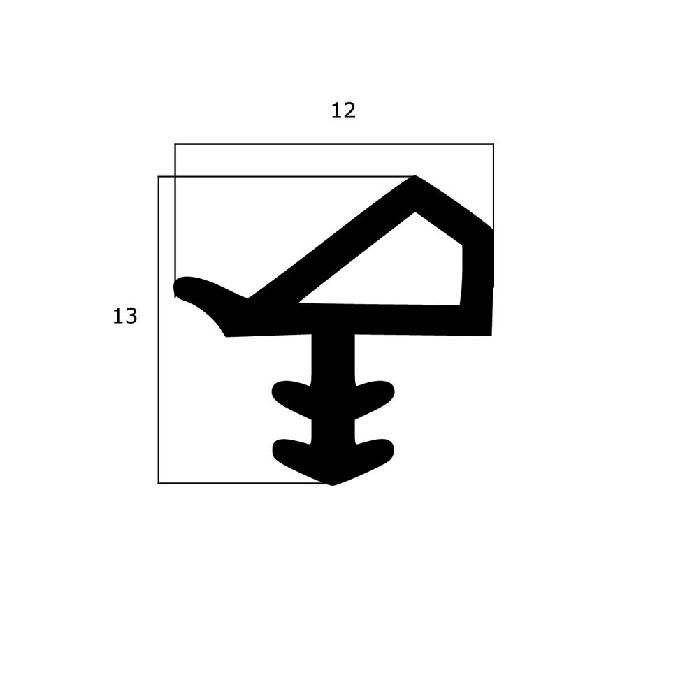Türrahmen Dichtung - Holzzargendichtung für Zimmertüren | 12 mm Falzbreite | Farbe: weiß