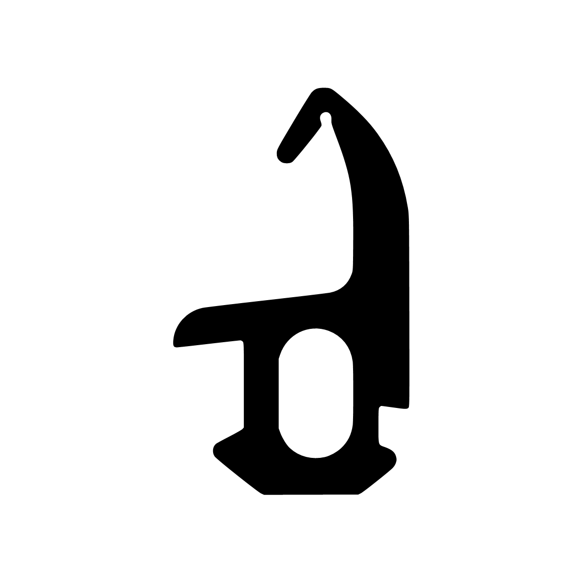 Mitteldichtungen - Mitteldichtung für Alu-oder Metallfenster | 21,9 mm Höhe | Farbe: schwarz