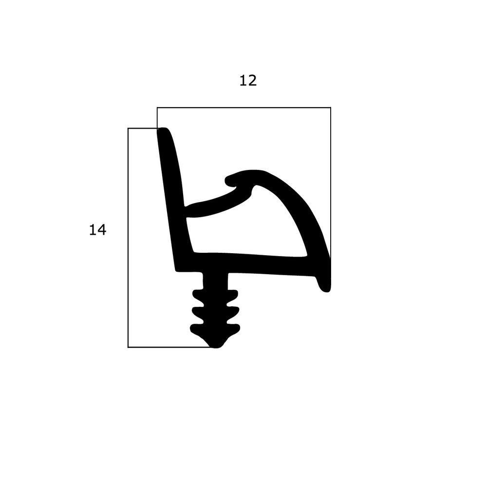 Türrahmen Dichtung - Zimmertürdichtung für Haustüren | 12 mm Breite | Farbe: beige