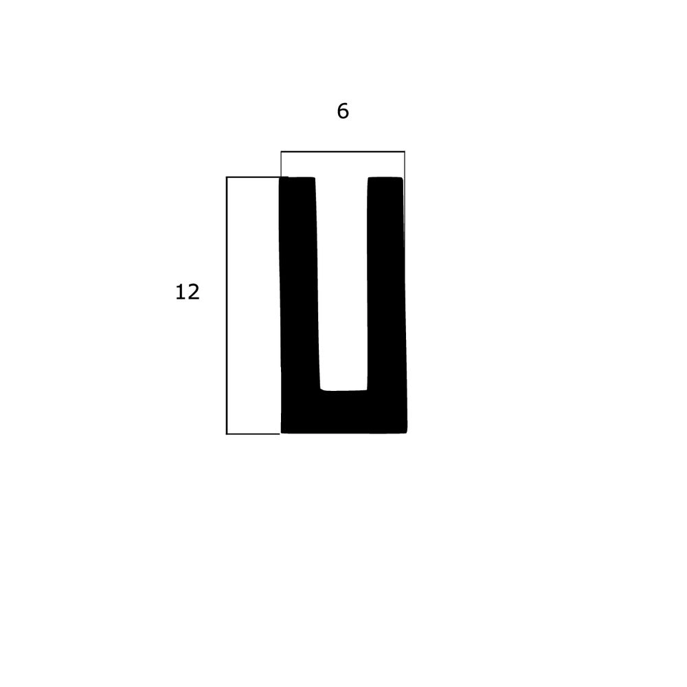 Kantenschutz - Kantenschutzprofil | Höhe: 9,2 mm | Farbe: schwarz