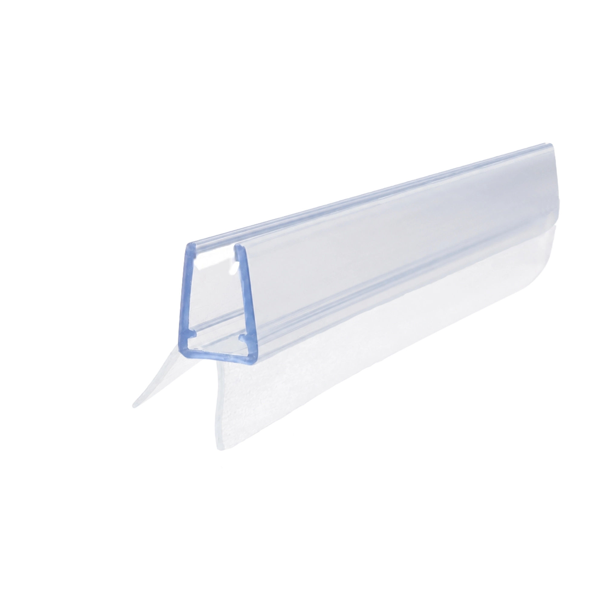 Runddusch-Wasserabweisprofil mit 135° Lippe | 6 - 8 mm Glasstärke | Farbe: transparent