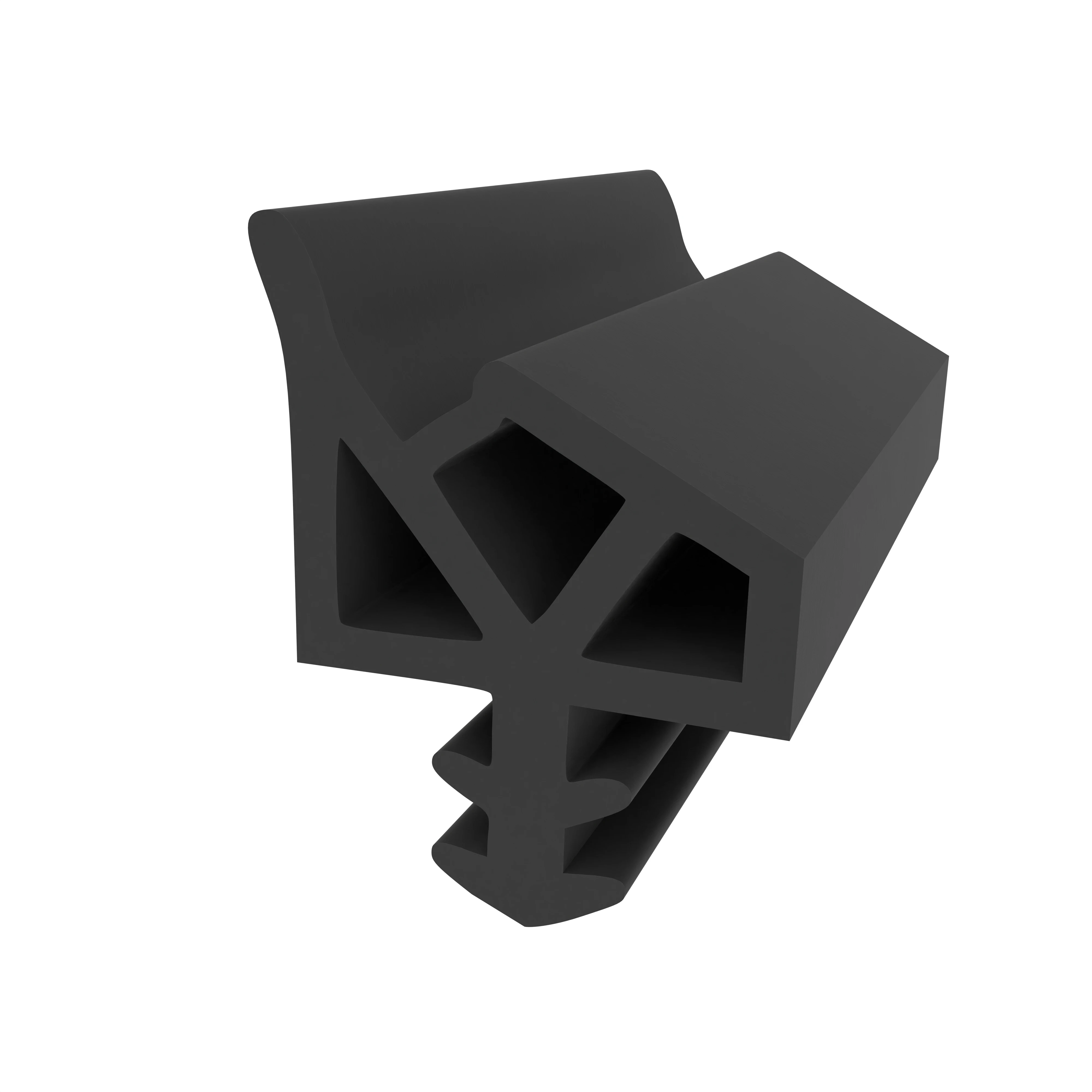 Türrahmen Dichtung - Holzzargendichtung für Haustüren | 12 mm Falzbreite | Farbe: schwarz
