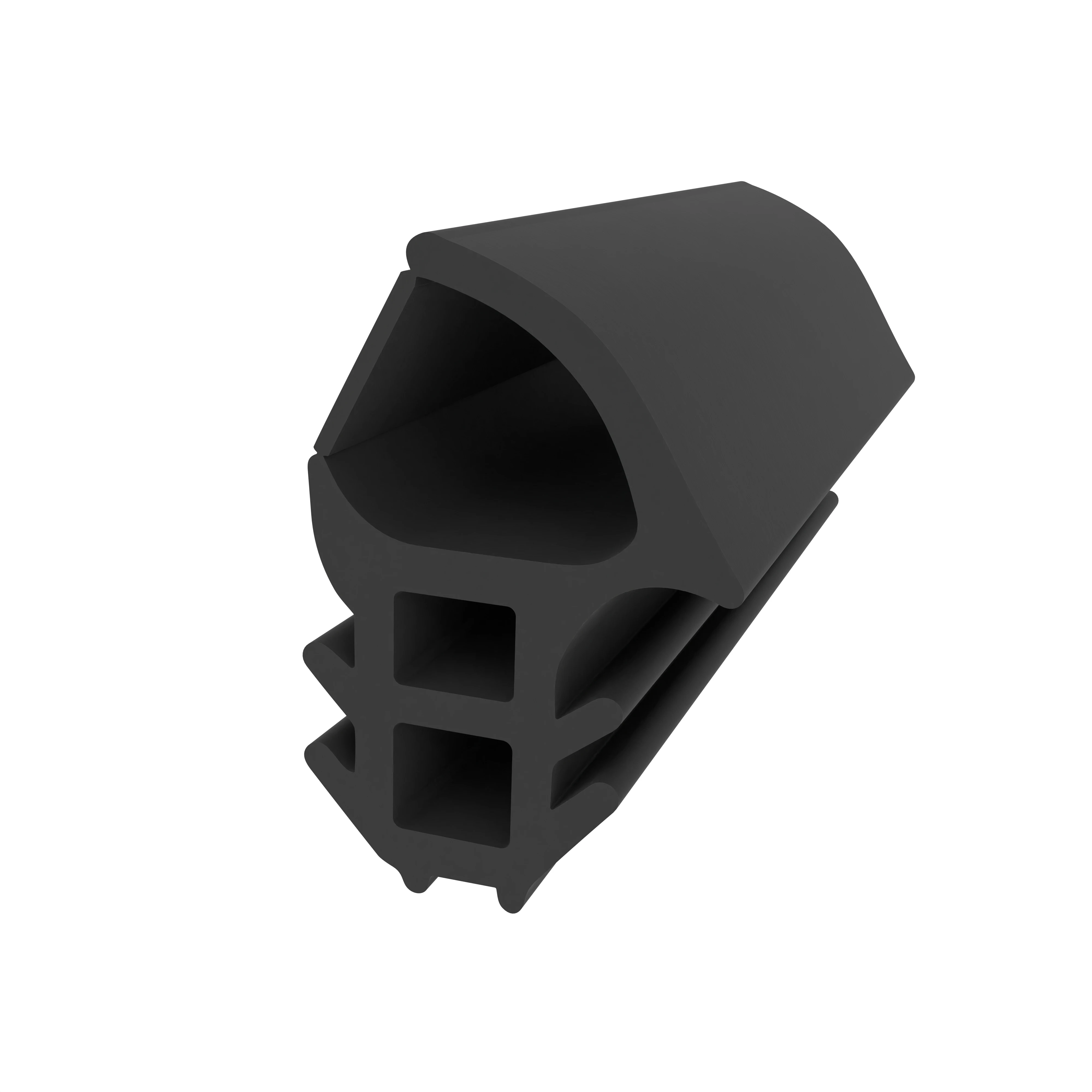 Türrahmen Dichtung - Stahlzargendichtung für Stahlprofile | 13,5 mm Breite | Farbe: schwarz
