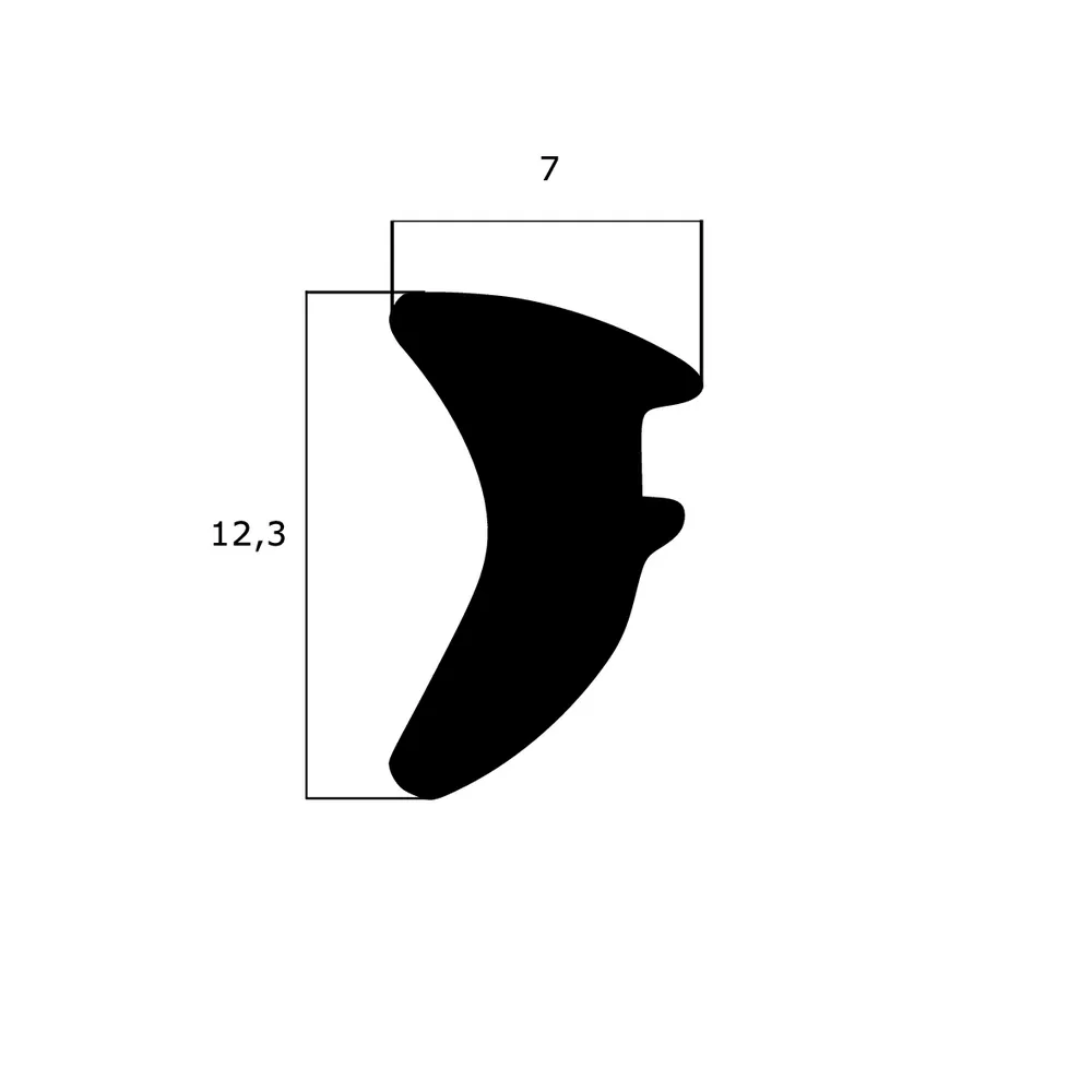 Verglasungsdichtungen - Verglasungsdichtung für Fenster | 7 mm Breite | Farbe: grau