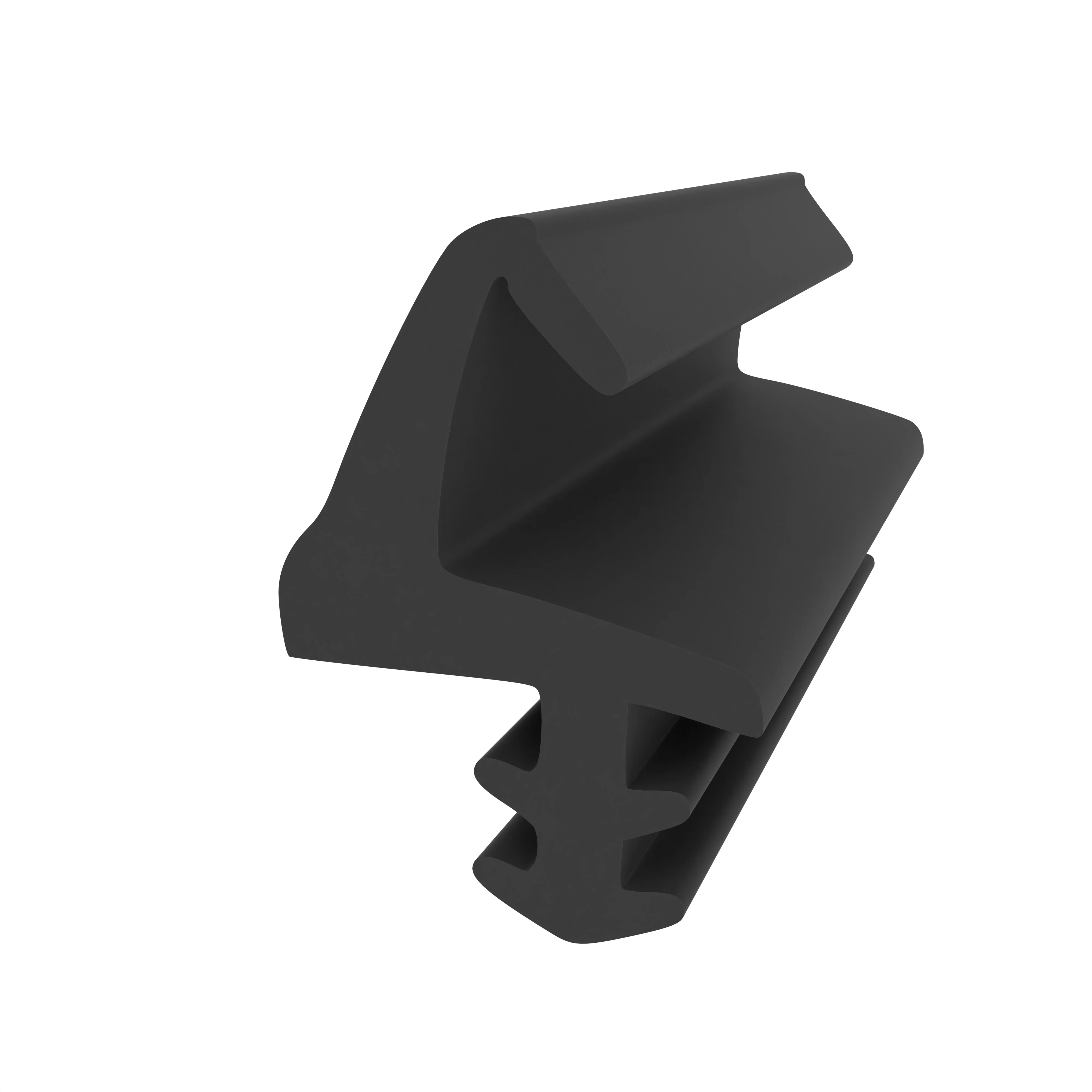 Lippendichtungen - Mitteldichtung für Metall- oder Alufenster | 17 mm Höhe | Farbe: schwarz 