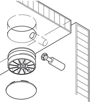 Verbindergehäuse von Häfele Maxifix | Bohrtiefe: 15,5 mm | Für Holzdicke ab 19 mm
