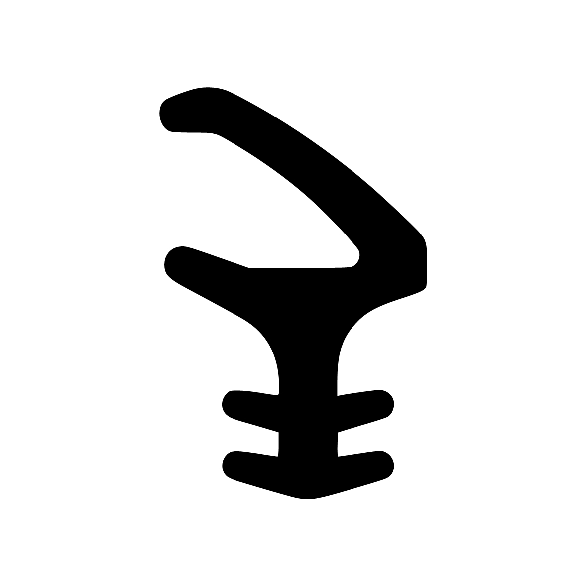 Türrahmen Dichtung - Stahlzargendichtung für Metalltüren | 17 mm Höhe | Farbe: braun