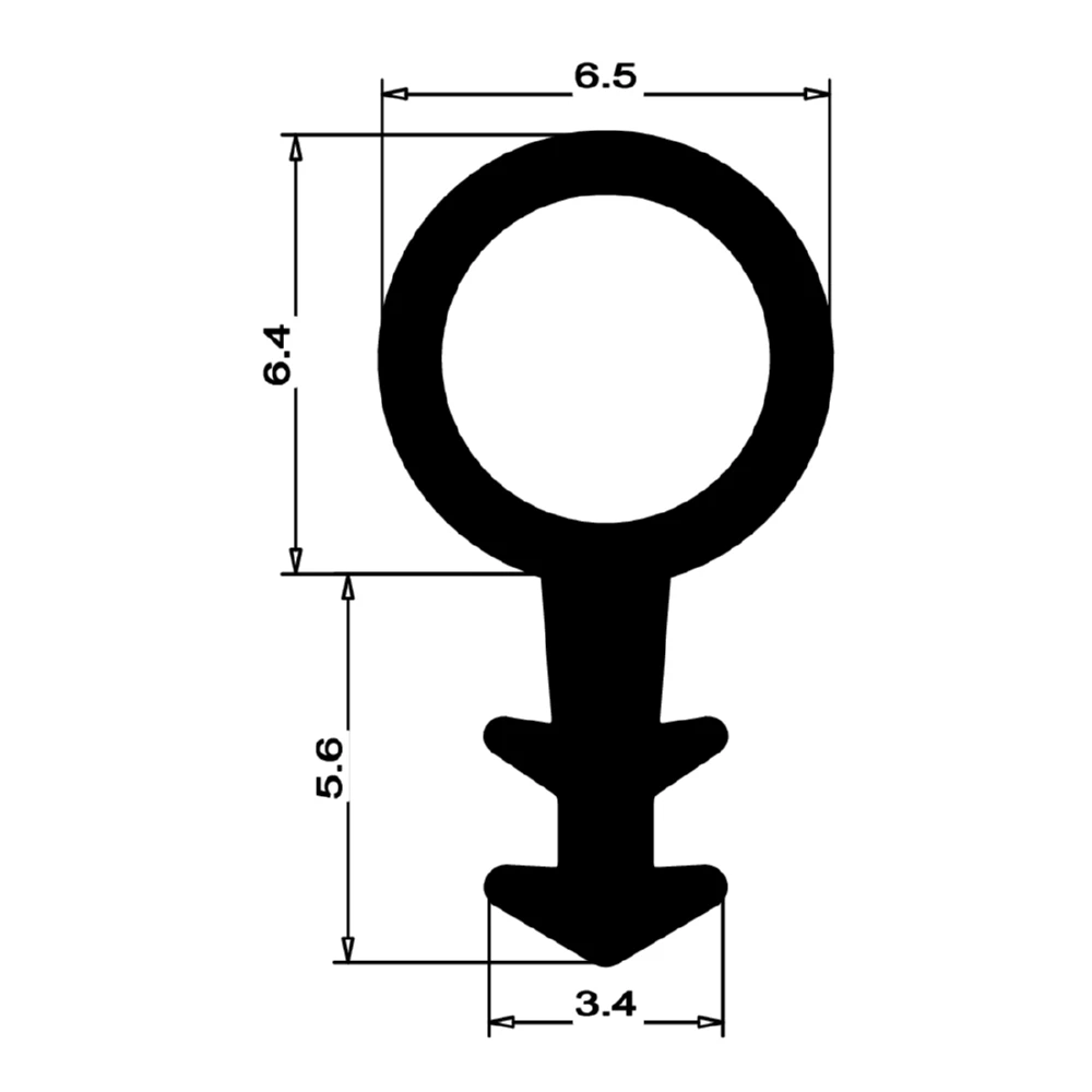 Holzzargendichtung für Holztüren | 12 mm Höhe | Farbe: transparent