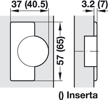 Scharniere - Blum Topfscharnier Clip Top | mit Schließautomatik | Oberfläche: vernickelt