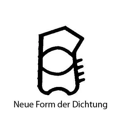 Türrahmen Dichtung - Stahlzargendichtung für Stahltüren | 22 mm Höhe | Farbe: grau