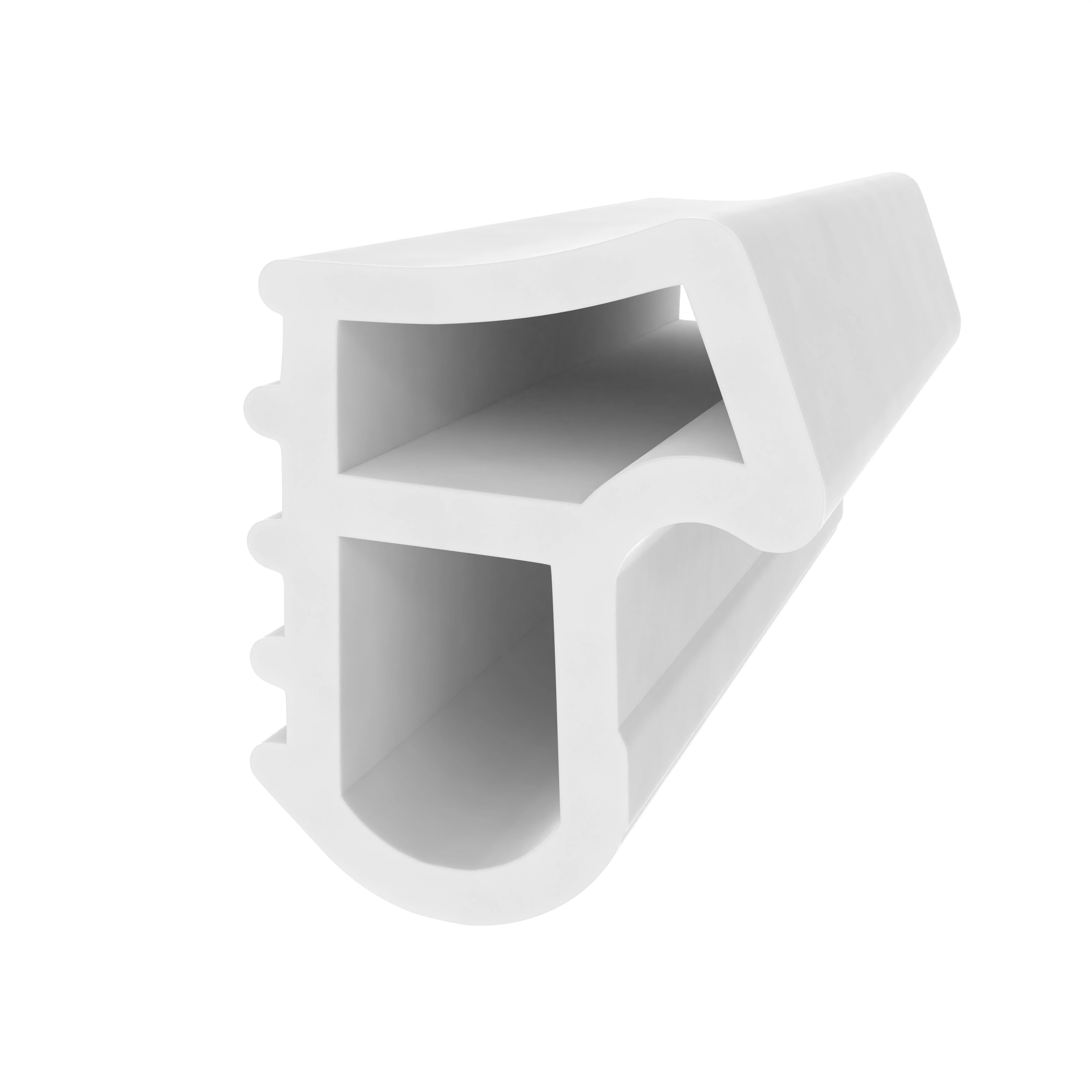 Türrahmen Dichtung - Stahlzargendichtung für senkrechte Nut | 17 mm Höhe | Farbe: weiß