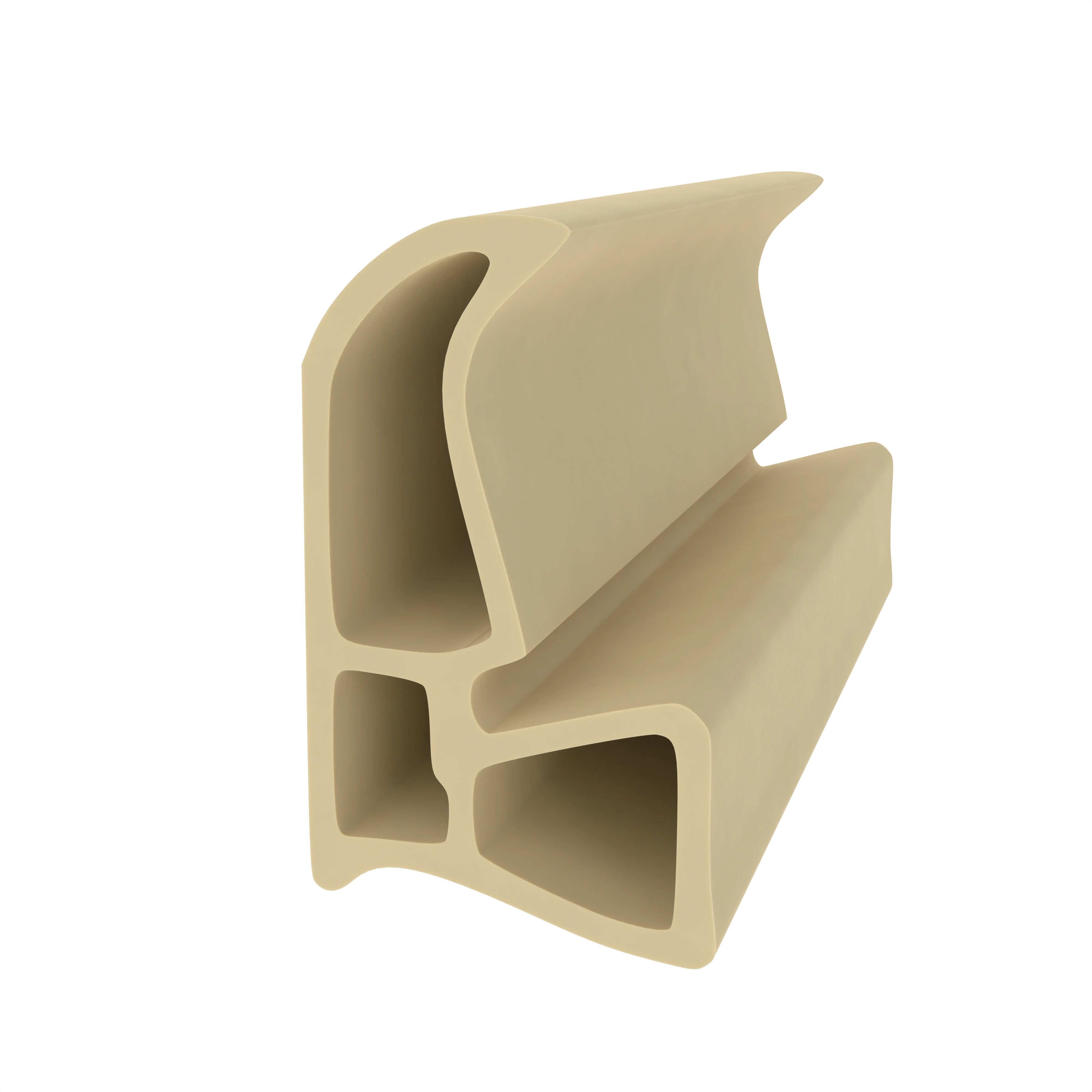 Türrahmen Dichtung - Stahlzargendichtung für Stahltüren | 23 mm Höhe | Farbe: beige