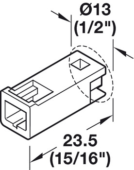 Verlängerungsleitung für Häfele Loox5 | Nennspannung: 12 V | Länge: 1000 mm