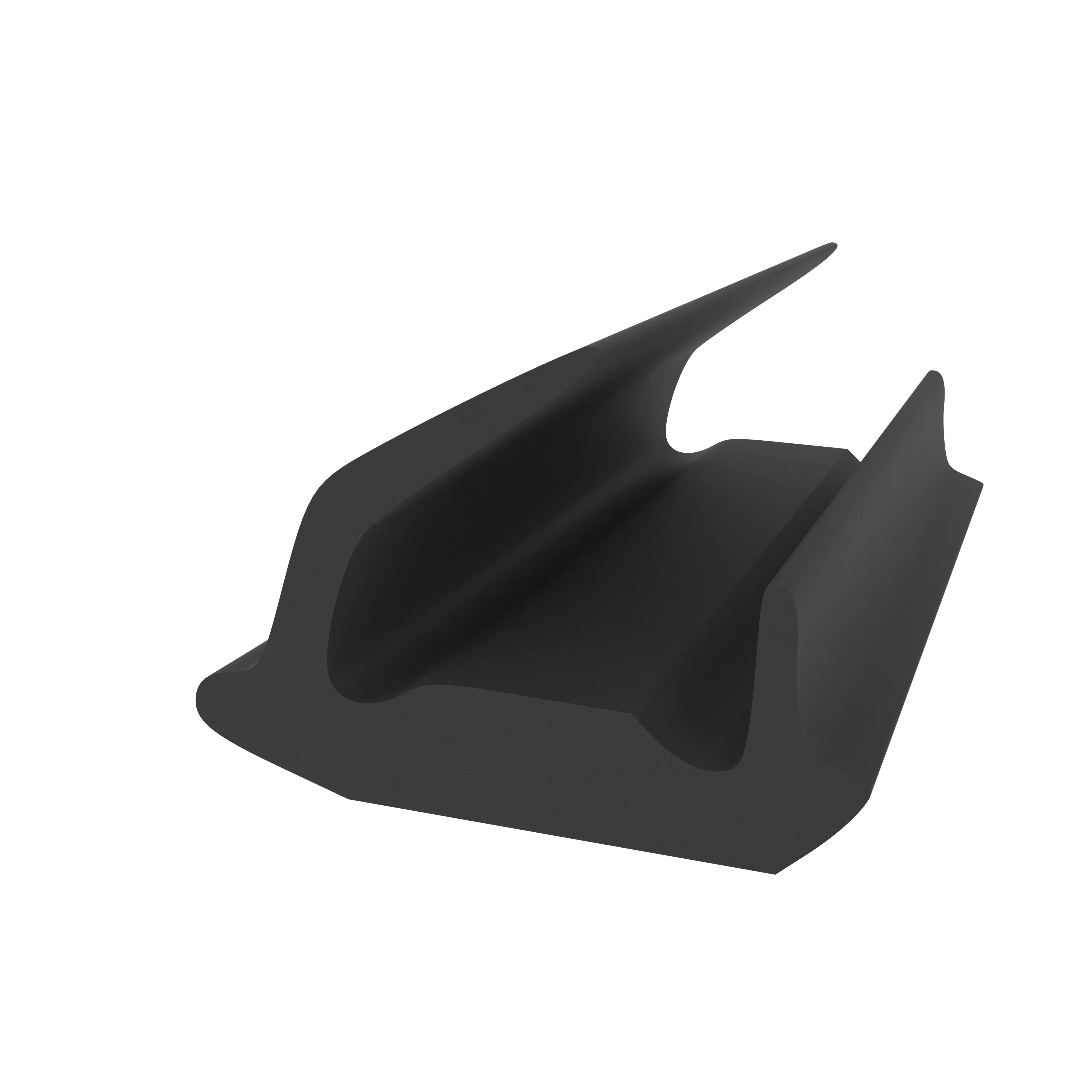 Lippendichtungen - Anschlagdichtung mit Lippe und glattem Fuß | 7 mm Höhe | Farbe: schwarz 