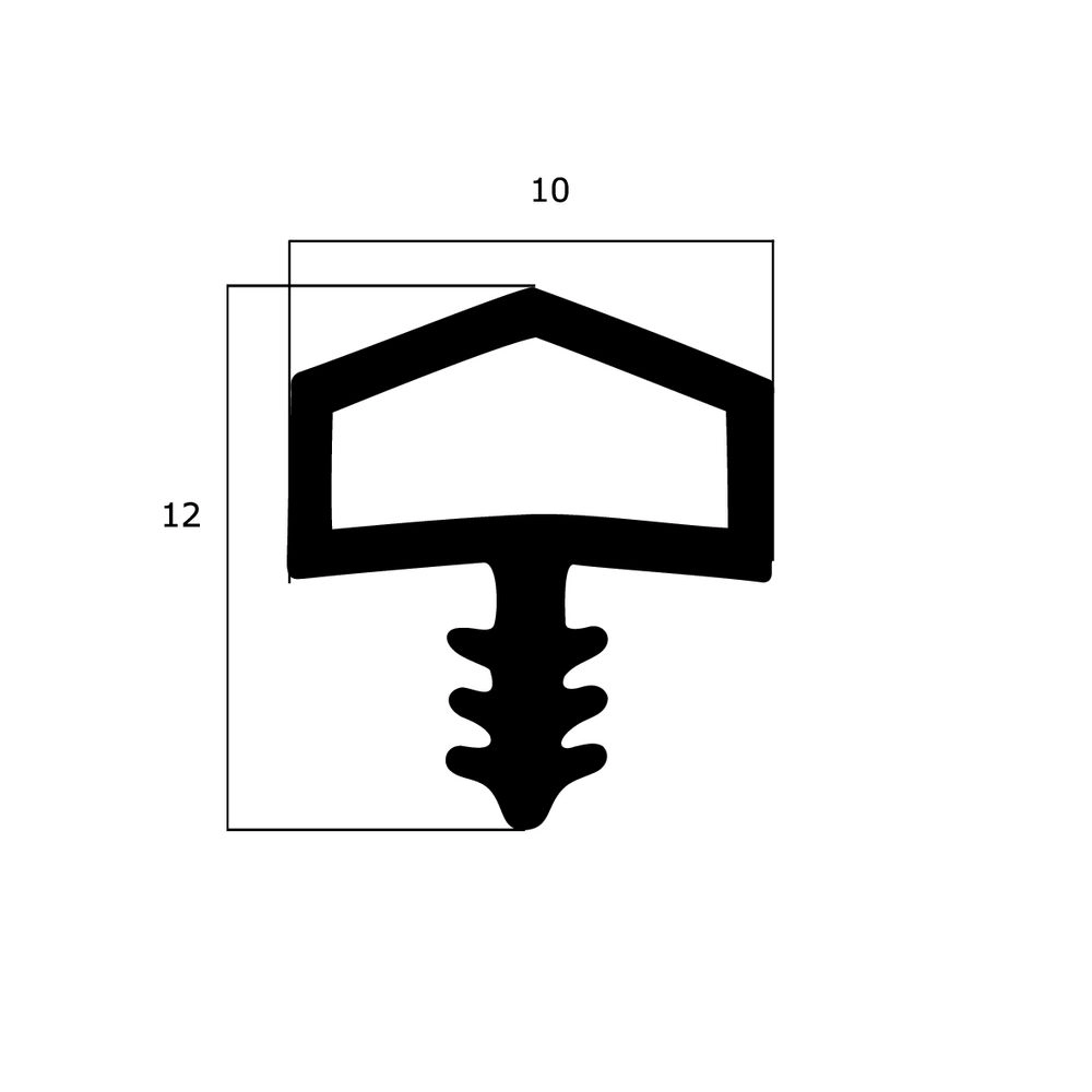 Türrahmen Dichtung - Holzzargendichtung für Haustüren | 10 mm Falzbreite | Farbe: braun