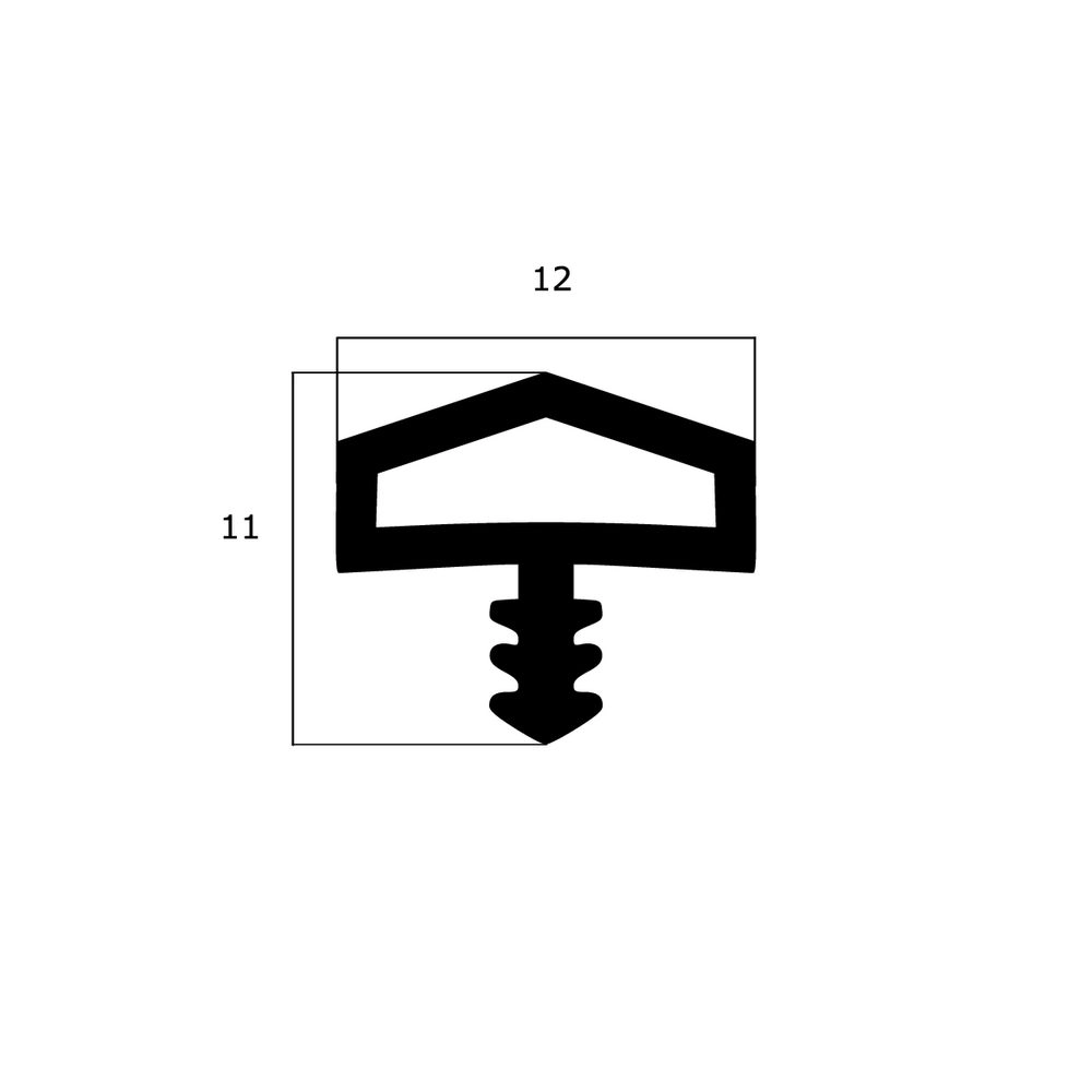 Türrahmen Dichtung - Holzzargendichtung für Haustüren | 12 mm Falzbreite | Farbe: beige