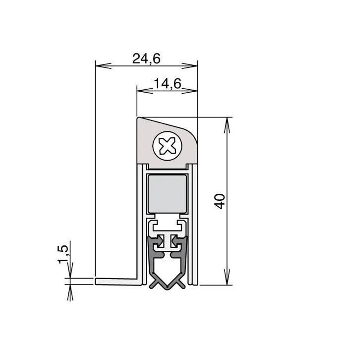 Wind-Ex US Absenkdichtung von Athmer | Länge: 1110 mm 