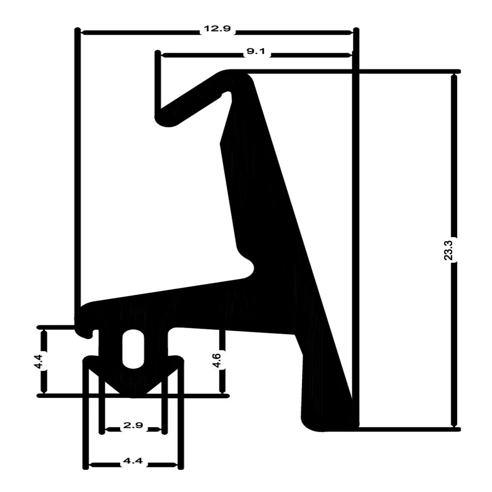 Dichtungsecke für Mitteldichtung F3280 | Farbe: schwarz