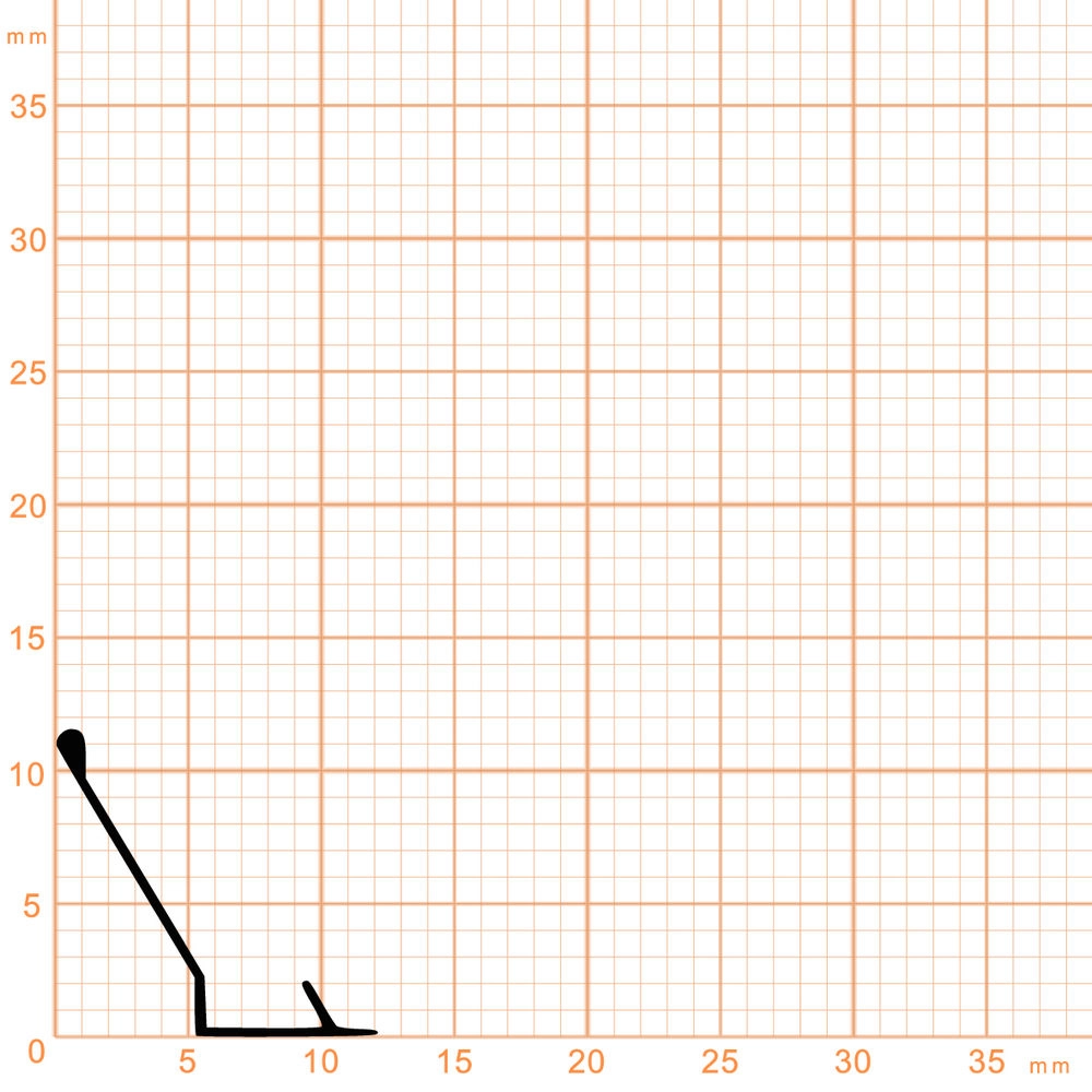 Lippendichtungen - Anschlagdichtung für Kaupp Fenster | 11,6 mm Höhe | Farbe: weiß 