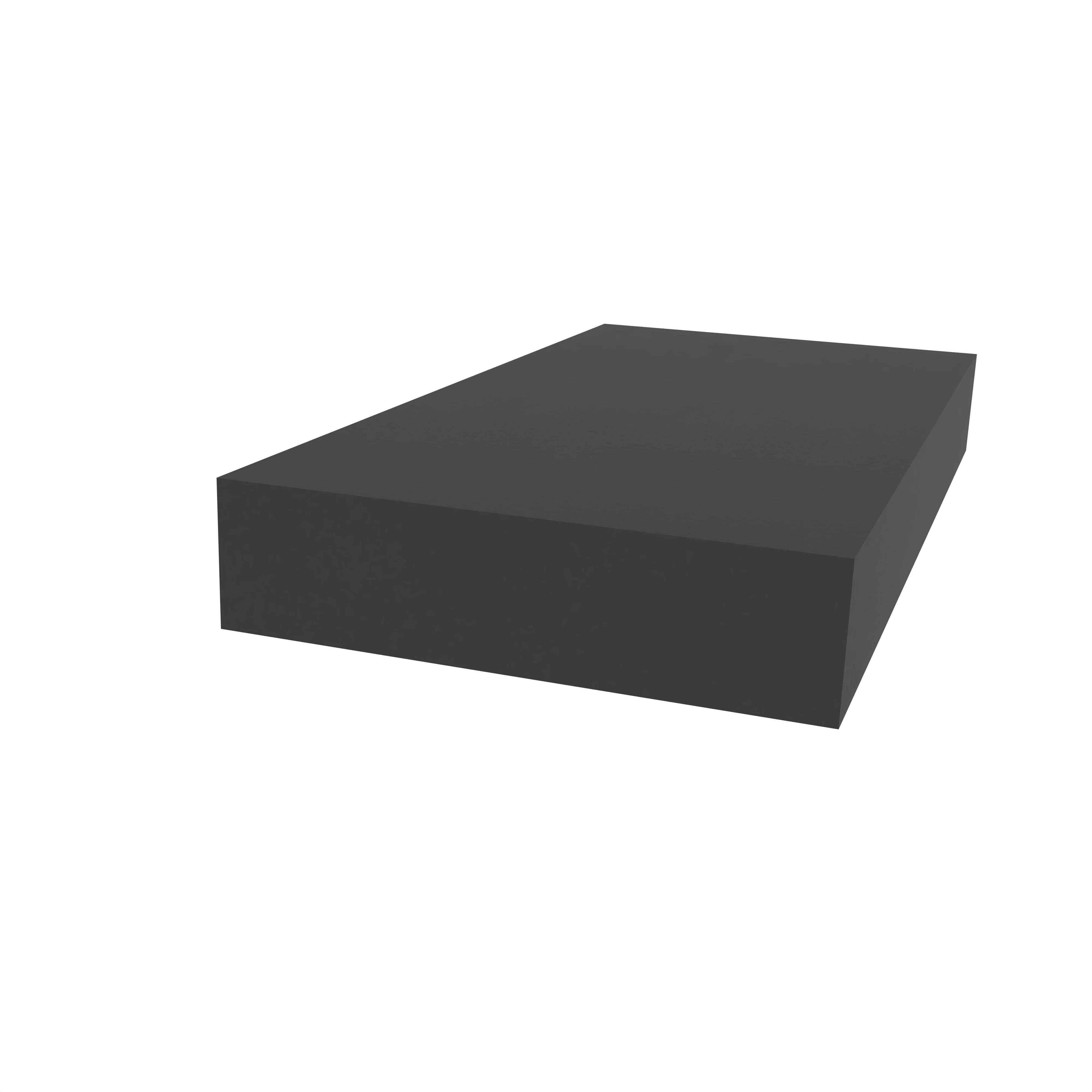 Moosgummi - Moosgummidichtung vierkant | 5 mm Höhe | Farbe: schwarz
