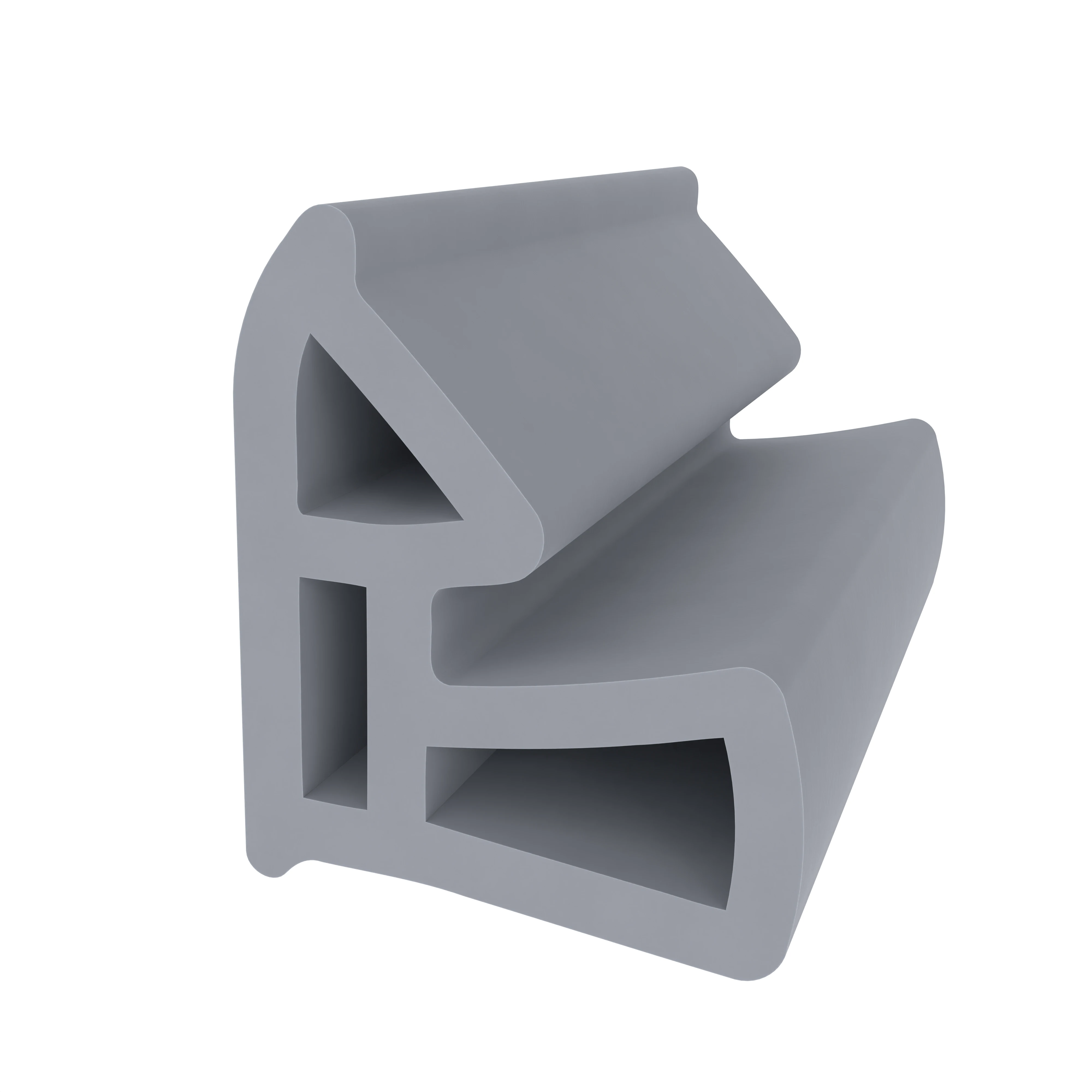 Stahlzargendichtung für hinterschrnittene Nut | 13 mm Breite | Farbe: grau