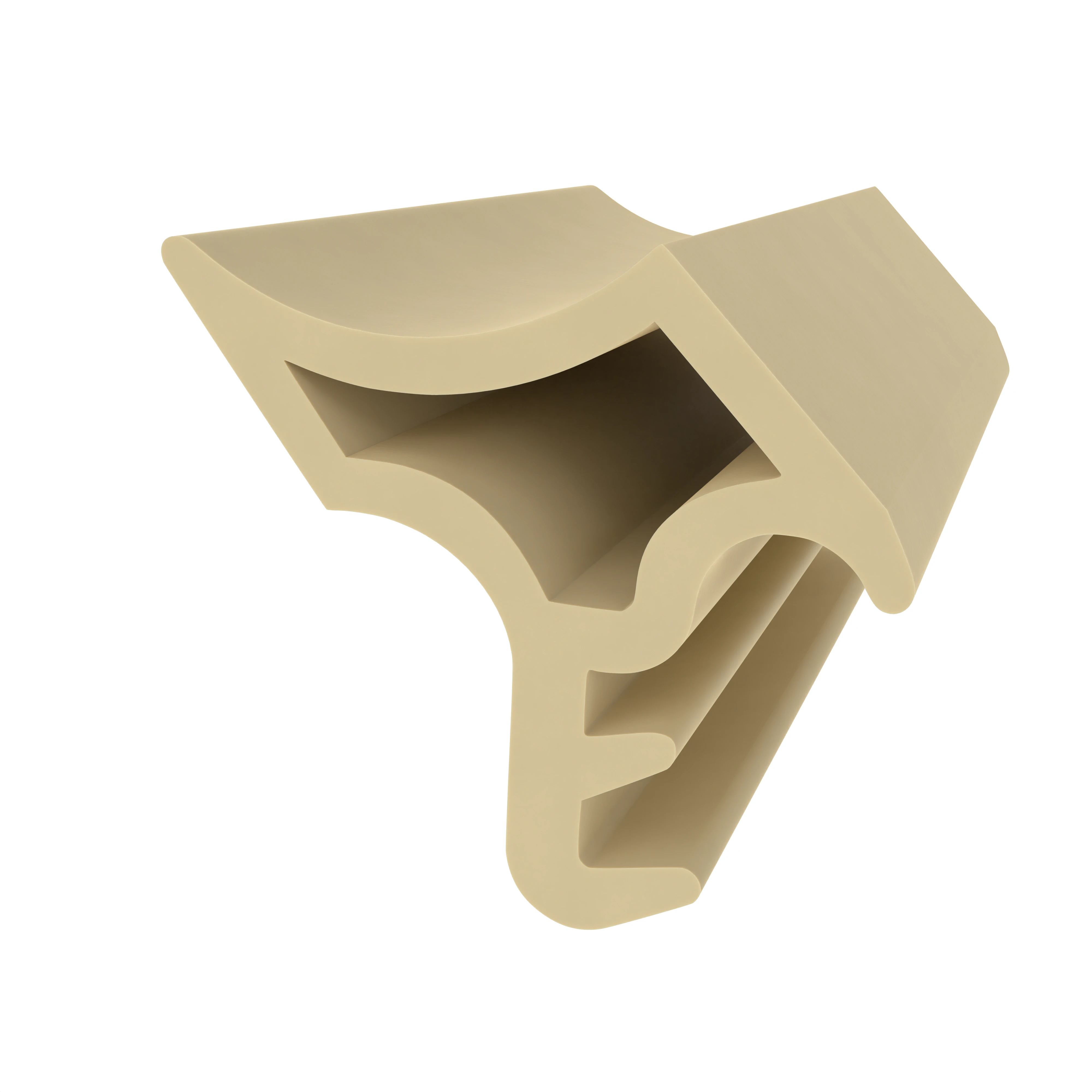 Türrahmen Dichtung - Stahlzargendichtung für Stahlprofile | 15 mm Breite | Farbe: beige