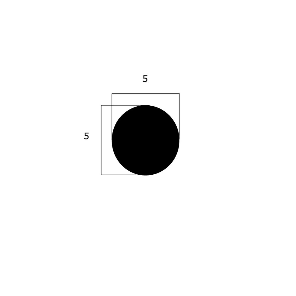 Moosgummi - Rundschnurprofil | 5 mm Durchmesser | Farbe: schwarz