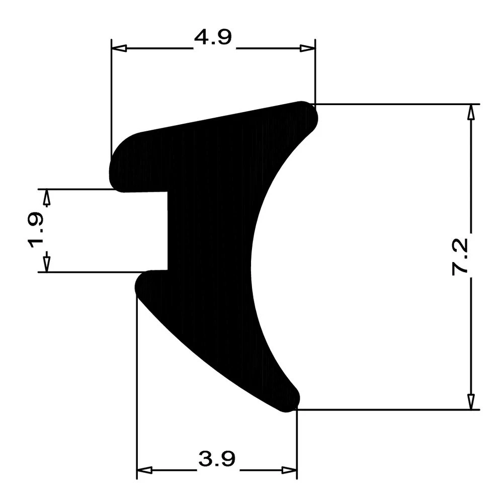 Verglasungsdichtung für Wicona Fenster | 5 mm Breite | Farbe: transparent