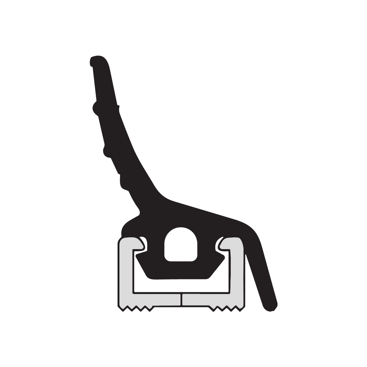 Anpressdichtungen - Anpressdichtung für Fenster- und Türrahmen | 17 mm Höhe | Farbe: schwarz