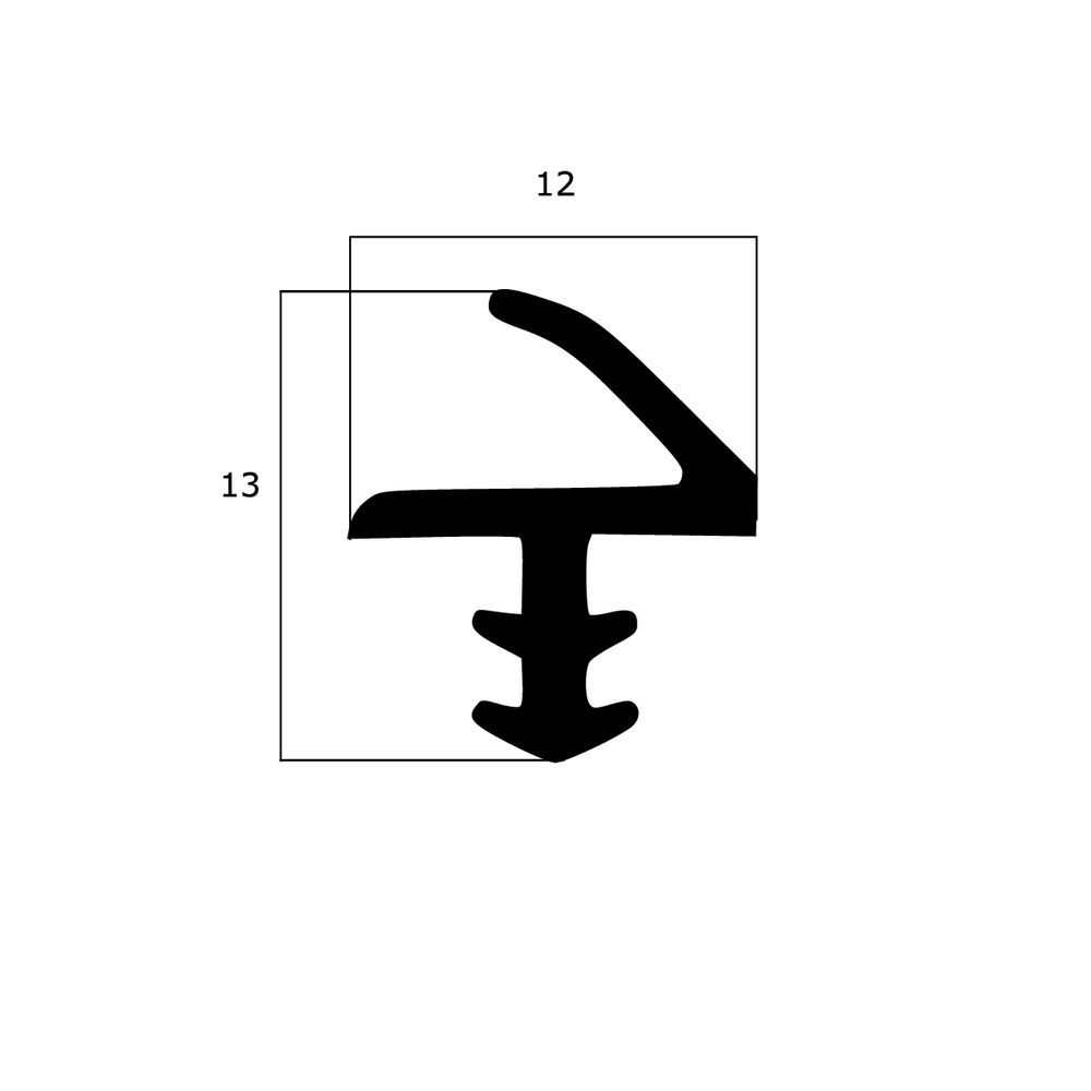 Türrahmen Dichtung - Holzzargendichtung für Zimmertüren | 12 mm Falzbreite | Farbe: braun
