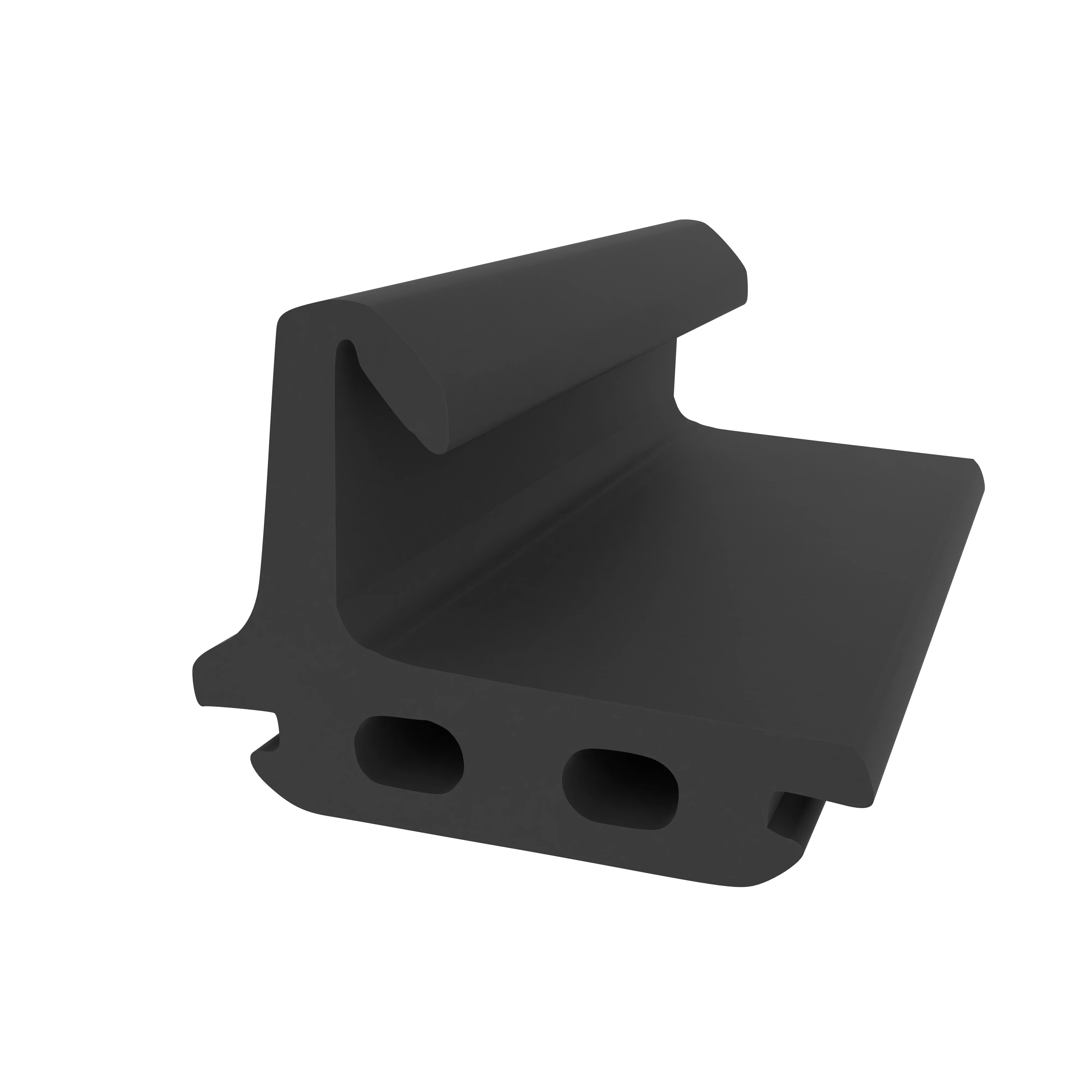 Mitteldichtung für Metall- und Alufenster | 20 mm Höhe | Farbe: schwarz