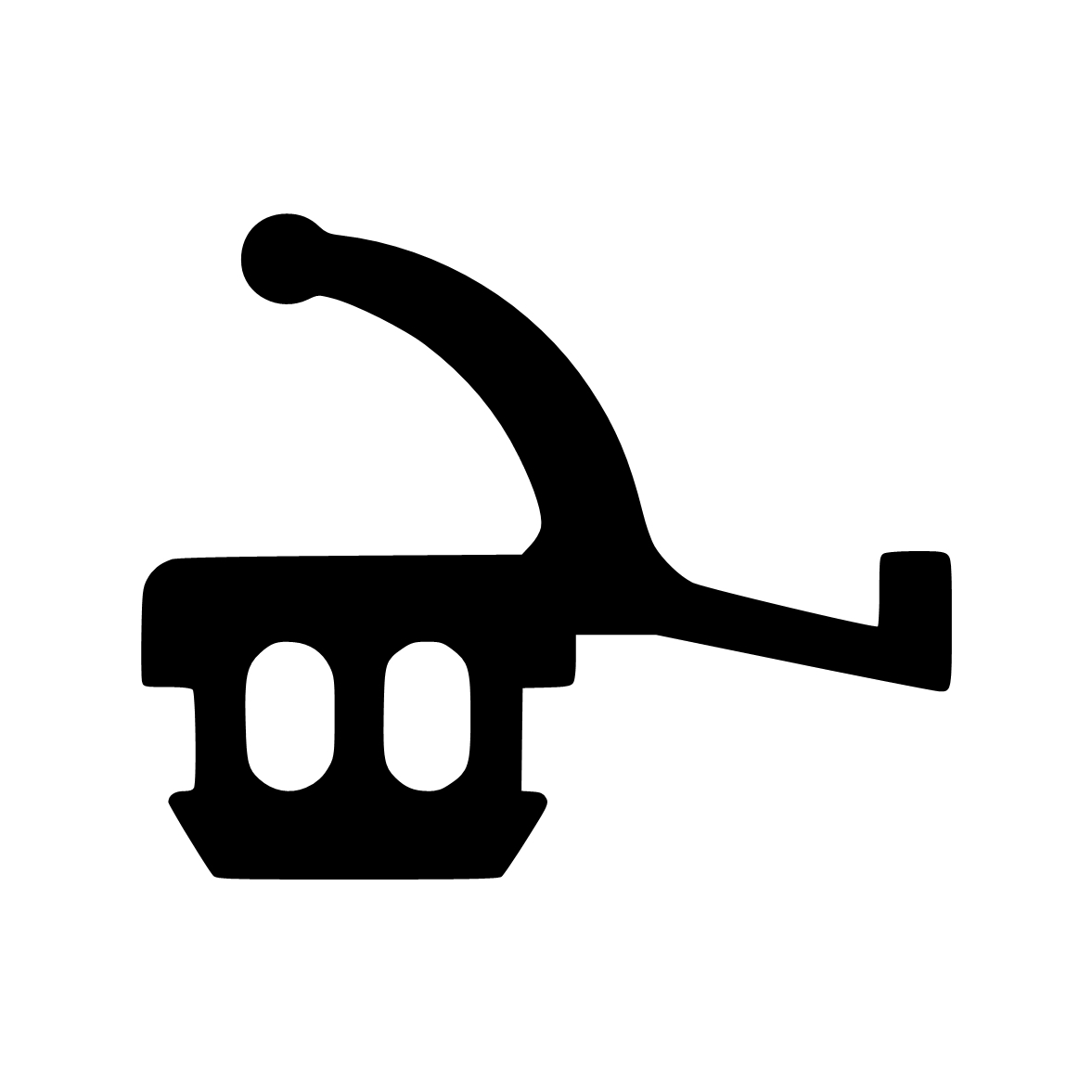 Bodenschleifdichtungen - Boden-Auflaufdichtung für Bayerwald Türen | Höhe: 30,5 mm | Farbe: schwarz