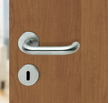 Türdrücker - Türdrücker-Garnitur für WC/Badezimmer | Hoppe Paris E138Z/42KV/42KVS | Farbe: silber