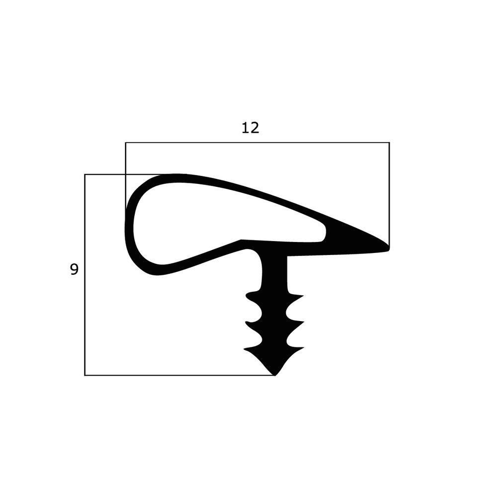 Türrahmen Dichtung - Holzzargendichtung für Holztüren | 12 mm Falzbreite | Farbe: braun