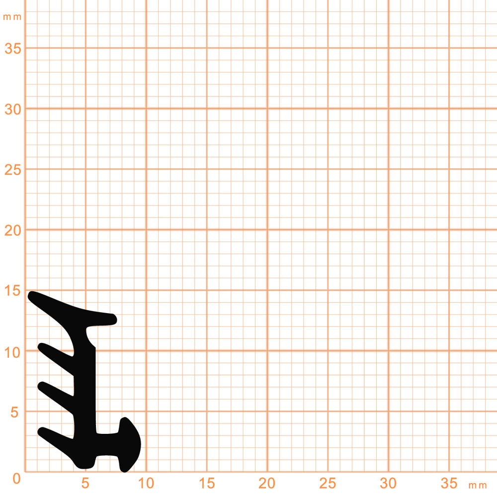 Verglasungsdichtungen - Verglasungsdichtung für Stahlzargen | 15 mm Höhe | Farbe: weiß