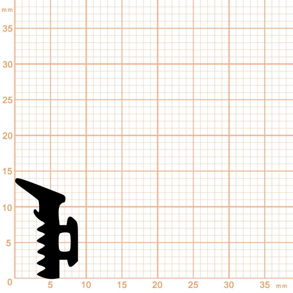 Verglasungsdichtungen - Verglasungsdichtung für Fenster | 9 mm Höhe | Farbe: schwarz