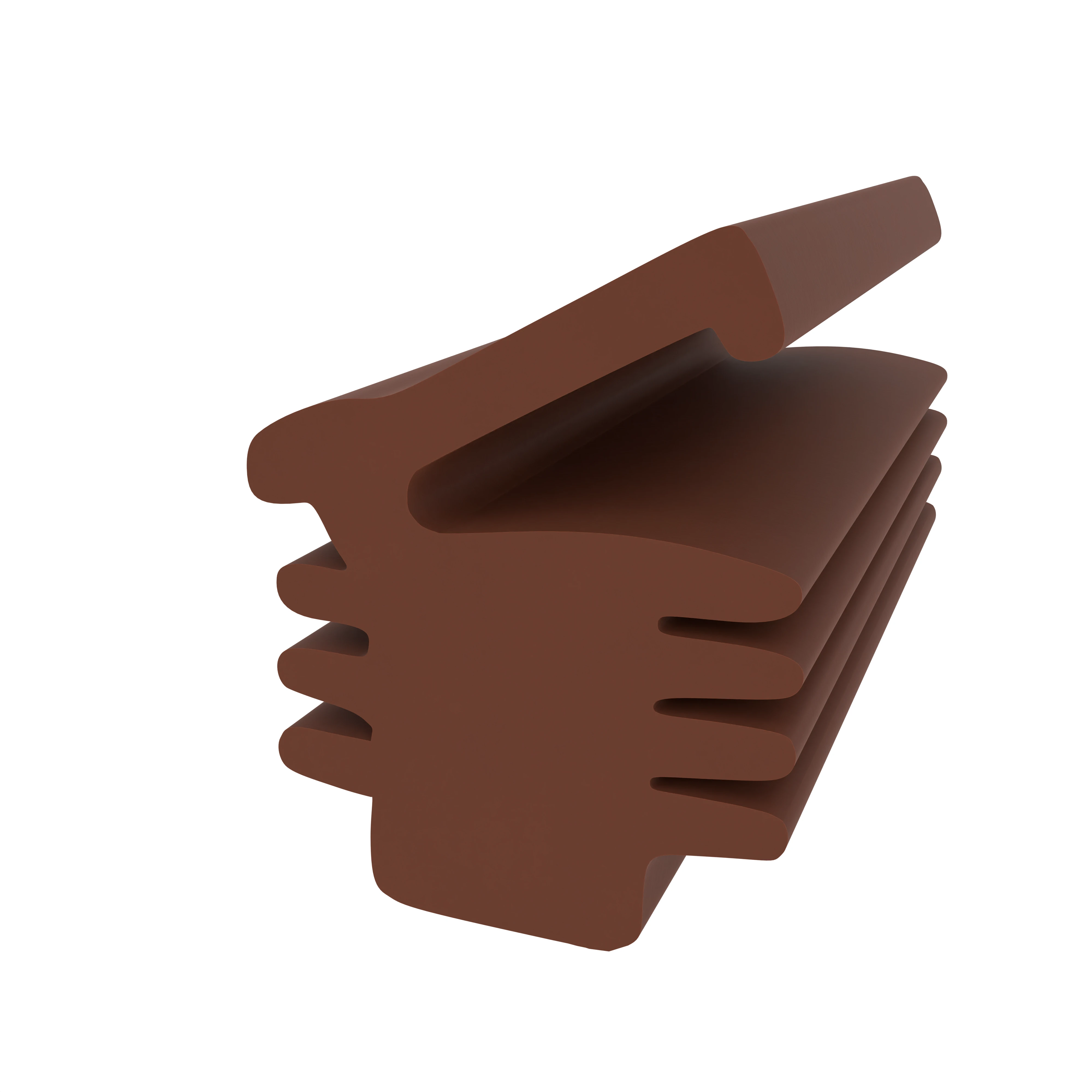 Stahlzargendichtung für Stahltüren | 12 mm Breite | Farbe: braun