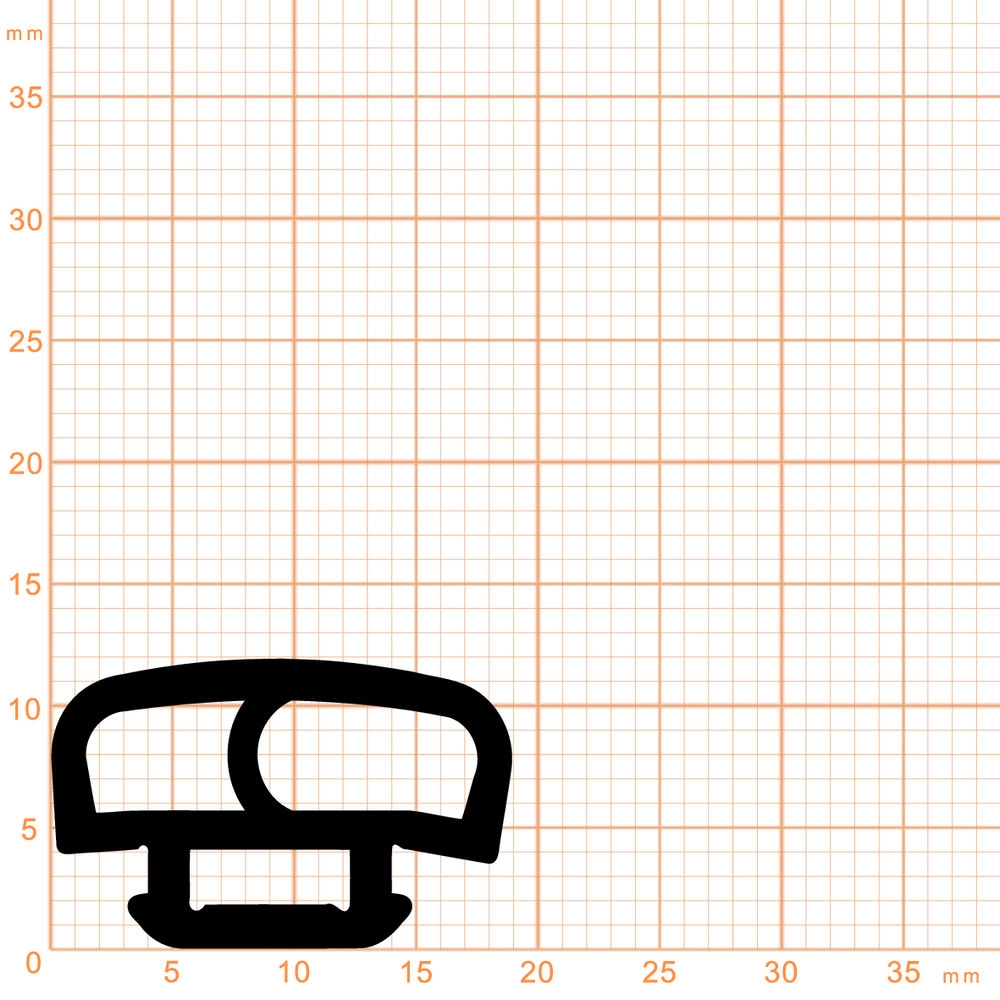 Verglasungsdichtung - Verglasungsdichtung für Schüco Faltschiebeanlagen | 19 mm Breite | Farbe: schwarz