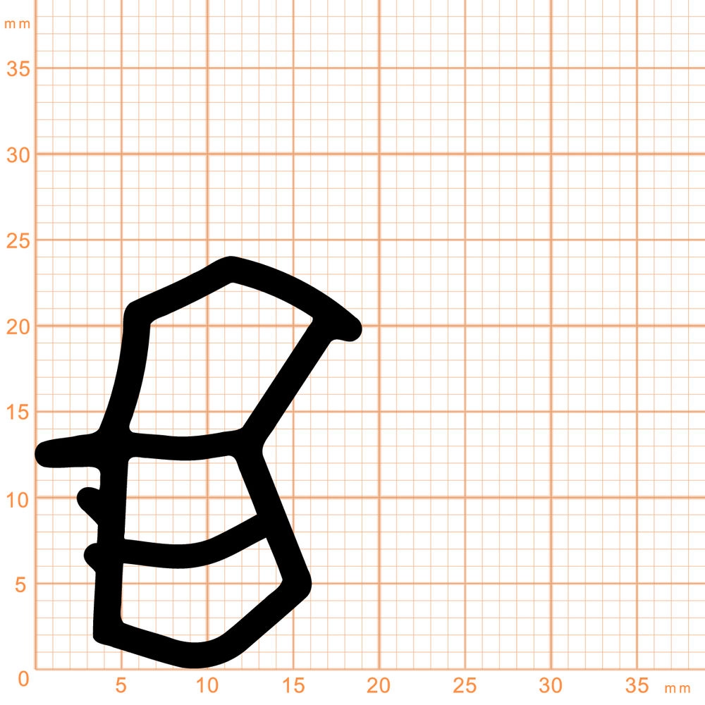 Türrahmen Dichtung - Stahlzargendichtung für Stahlrahmen | 24 mm Höhe | Farbe: weiß