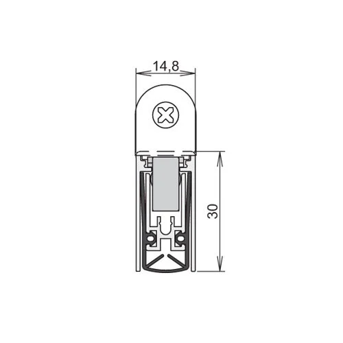 Schall-Ex L-15/30 WS Absenkdichtung von Athmer | Länge: 708 mm