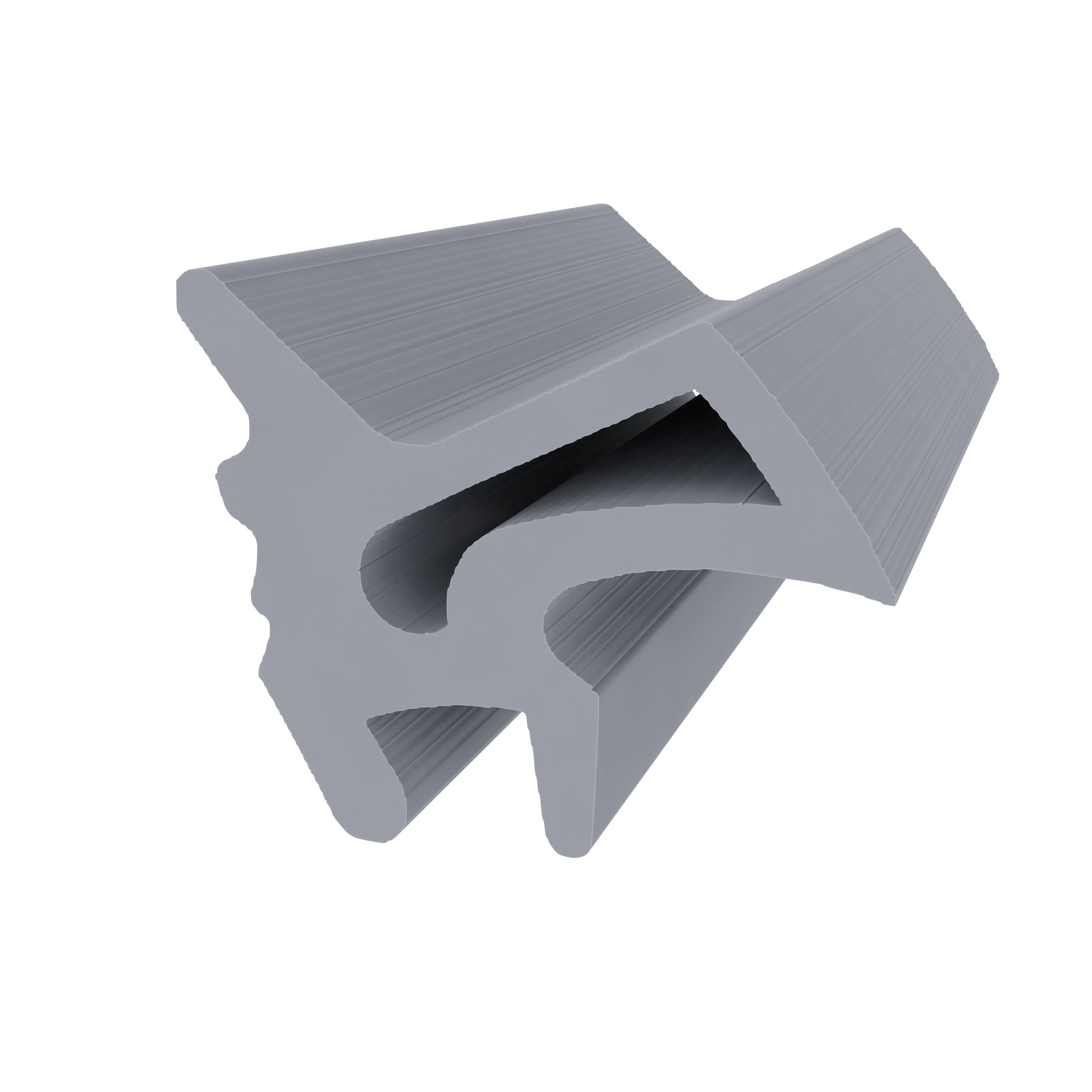 Türrahmen Dichtung - Stahlzargendichtung für Stahlrahmen | 14 mm Breite | Farbe: grau