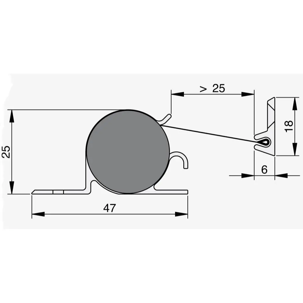 Fingerschutzprofile - Fingerschutz für Rollosysteme | Länge: 1925 mm | Farbe: silber