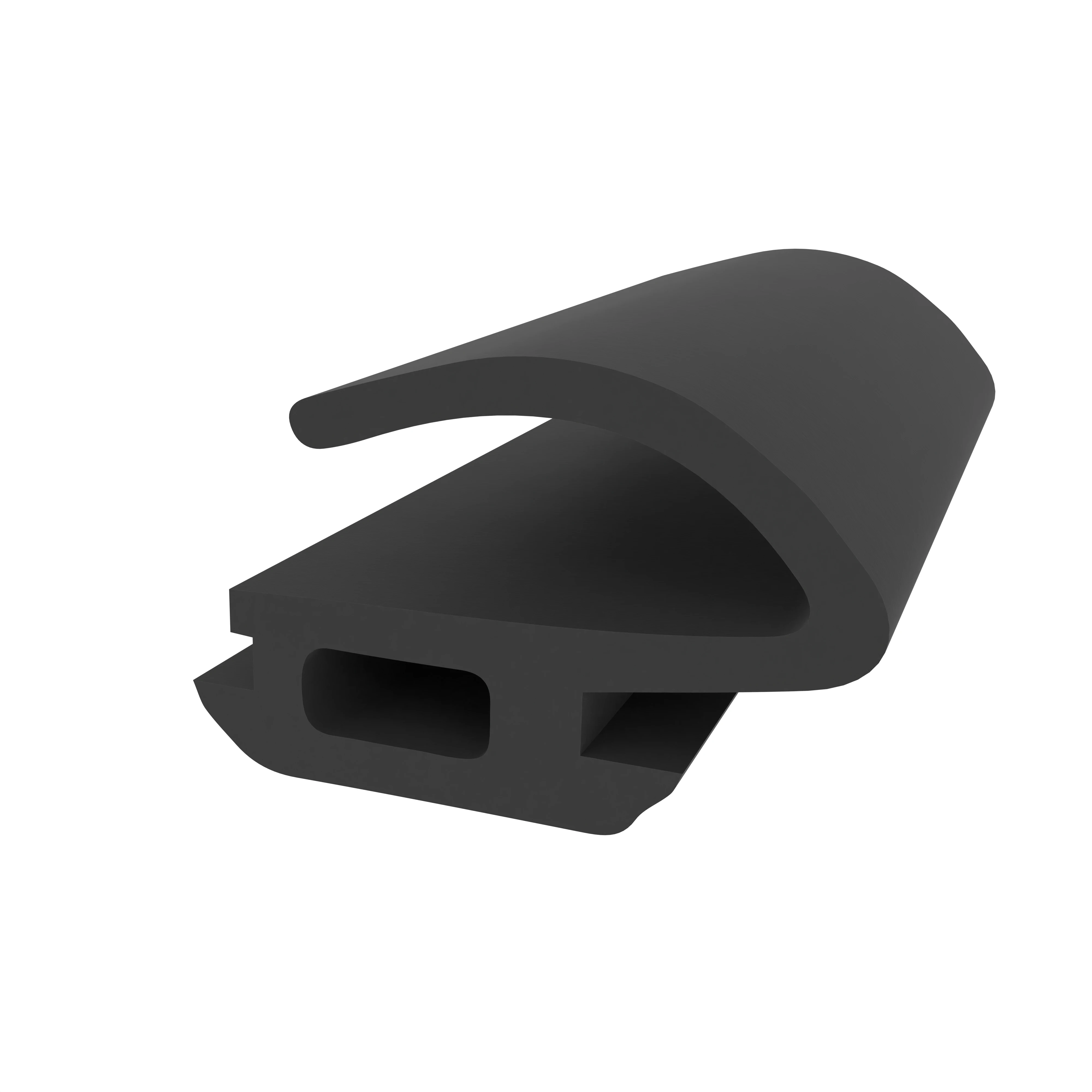 Anschlagdichtung mit Lippe für Sykon | 8 mm Höhe | Farbe: schwarz 